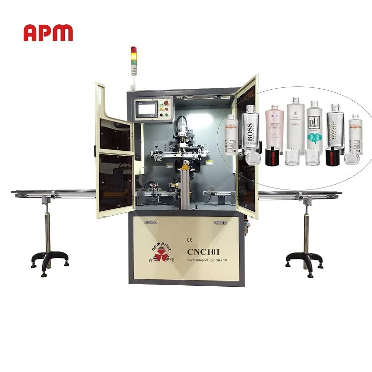 Glass Bottles Screen Printing Machine With PLC Servo System